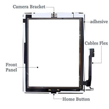 Load image into Gallery viewer, KAKUSIGA Compatible for ipad 4th Generation Touch Screen Glass Digitizer Replacement, Home Button Flex, Adhesive Tape, Repair Tools kit (Black)
