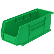 Load image into Gallery viewer, Akro-Mils 30224 AkroBins Plastic Storage Bin Hanging Stacking Containers, (11-Inch x 4-Inch x 4-Inch), Green, (12-Pack) (30224GREEN)
