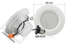 Load image into Gallery viewer, TORCHSTAR 4-PACK 4 Inch Dimmable Recessed LED Downlight, 10W (75W Equiv.), White Trim Attached, Trim Interchangeable, For All Furnishing Styles, 2700K Soft White, ETL-listed, 5 Years Warranty
