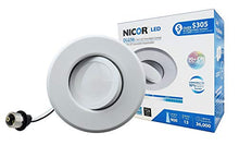 Load image into Gallery viewer, NICOR Lighting 5/6 inch LED Gimbal Downlight Retrofit Kit, 2700K White (DLG56-10-120-2K-WH)
