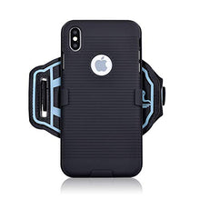 Load image into Gallery viewer, Sports Armband wristband Case for Apple iPhone XS Max, hybrid Hard Case cover with sport armband, 180 Rotative Holster, sport armband for running jogging exercise or Gym (iPhone XS Max)
