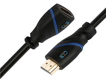 Load image into Gallery viewer, 1.5 FT (0.4 M) High Speed HDMI Cable Male to Female with Ethernet Black (1.5 Feet/0.4 Meters) Supports 4K 30Hz, 3D, 1080p and Audio Return CNE515878 (4 Pack)
