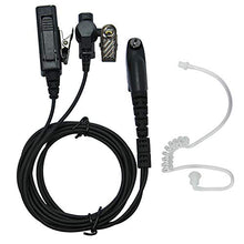 Load image into Gallery viewer, MaximalPower Surveillance kit - 2-Wire Headset kit Clear Coil Tube Earbud &amp; PTT Mic for Motorola EX500 EX600
