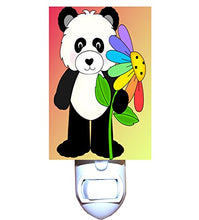 Load image into Gallery viewer, Panda with Rainbow Flower Decorative Night Light
