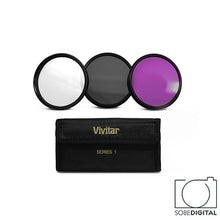 Load image into Gallery viewer, 55MM Vivitar Essential Lens &amp; Filter Accessory Kit for Nikon AF-P DX 18-55mm and Select Sony Lenses - Bundle with Wide Angle &amp; Telephoto Lenses, Filters Kit.
