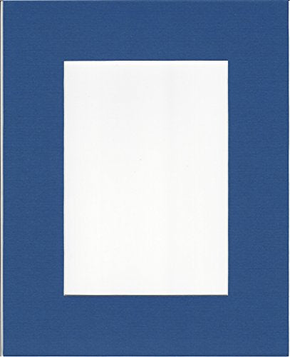 Pack of 10 12x16 Royal Blue Picture Mats with White Core, for 8x12 Pictures