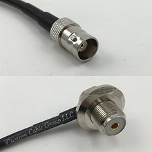 Load image into Gallery viewer, 12 inch RG188 BNC FEMALE to UHF Female Angle Bulkhead Pigtail Jumper RF coaxial cable 50ohm Quick USA Shipping
