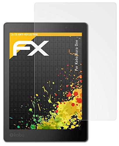 atFoliX Screen Protector Compatible with Kobo Aura One Screen Protection Film, Anti-Reflective and Shock-Absorbing FX Protector Film (2X)