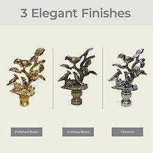 Load image into Gallery viewer, Royal Designs, Inc. Nesting Bird Design Lamp Finial (Antique Brass - 2)
