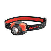 COAST FL85 615 Lumen Dual Color Pure Beam Focusing LED Headlamp with Twist Focus Hinged Beam Adjustment Hard Hat Compatibility and Reflective Strap,