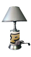 Table Lamp with Shade, a Diamond Plate Rolled in on The lamp Base, PuBo