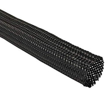 Load image into Gallery viewer, Techflex 2 Inch Flexo Clean Cut Braided Cable Sleeve - Black - 25 Feet
