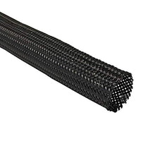 Techflex 2 Inch Flexo Clean Cut Braided Cable Sleeve - Black - 25 Feet
