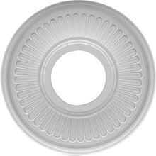 Load image into Gallery viewer, Ekena Millwork CMP22BE Berkshire Thermoformed PVC Ceiling Medallion, 22&quot;OD x 3 1/2&quot;ID x 1&quot;P, White
