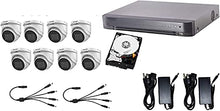 Load image into Gallery viewer, Hikvision 5MP 8CH Turbo HD Analog CCTV System: 8CH DVR with 4TB HDD Installed, 5MP IR 2.8mm Lens Outdoor Mini-Dome Camera x8, DC12V 5Amp Power Supply x2 and 1-to-4 DC Splitter x2
