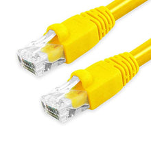 Load image into Gallery viewer, GRANDMAX CAT6A 1&#39; FT Yellow RJ45, 550MHz, UTP Ethernet Network Patch Cable Snagless/Molded Bubble Boot, 10 Pack
