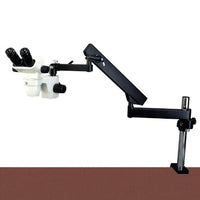 OMAX 6.7X-45X Zoom Binocular Articulating Arm Stereo Microscope with Vertical Post