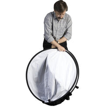 Load image into Gallery viewer, Impact Collapsible Oval Reflector Disc - Silver/White - 41x74&quot;
