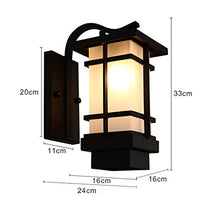 Load image into Gallery viewer, LIZHIQIANG Indoor and Outdoor Wall Lamp Villa Outdoor Lighting Waterproof Wrought Iron Retro Aisle Simple Japanese Balcony Wall Lamp (Color : with Bulb)

