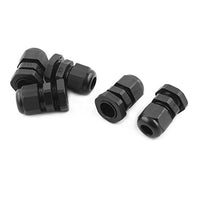 Aexit Plastic PG9 Cord Management Model Cable Gland Connector Joints 5 Cable Sleeves PCS Black