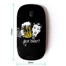 Load image into Gallery viewer, KawaiiMouse [ Optical 2.4G Wireless Mouse ] Beer Bar Pub Art Foam Man Tie Suit Drawing
