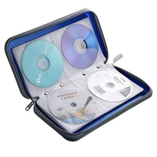 Load image into Gallery viewer, Siveit 80 Capacity Heavy Duty CD/DVD Wallet Binder, Storage, Case, Bag, Holder, Booklet (Blue)
