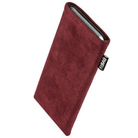 fitBAG Classic Burgundy Custom Tailored Sleeve for InFocus V5. Genuine Alcantara Pouch with Integrated Microfibre Lining for Display Cleaning
