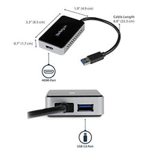 Load image into Gallery viewer, StarTech.com USB 3.0 to HDMI &amp; DVI Adapter with 1x USB Port - External Video &amp; Graphics Card Adapter - Dual Monitor Hub - Supports Windows (USB32HDEH)
