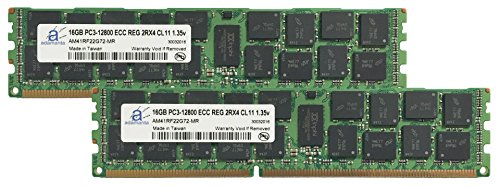 Adamanta 32GB (2x16GB) Server Memory Upgrade for Dell PowerEdge R720xd DDR3 1600Mhz PC3-12800 ECC Registered 2Rx4 CL11 1.35v
