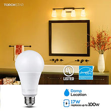 Load image into Gallery viewer, TORCHSTAR Dimmable A21 LED Light Bulbs, CRI 90, Super Bright LED Light Bulb 100W Equivalent, 17W, UL &amp; Energy Star Listed, 25,000hrs, E26 Standard Base, No Flicker, 1600lm, 2700K Soft White, Pack of 2
