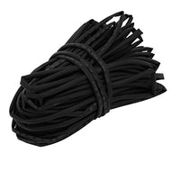 Aexit 20M Long Electrical equipment 3mm Inner Dia. Polyolefin Heat Shrinkable Tube Black for Wire Repairing