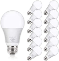 HueLiv 12Pack A19 LED Light Bulbs 100 Watt Equivalent 5000K Daylight White, No Flicker E26 Medium Screw Base Bulbs, 1100Lumens, Non Dimmable