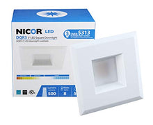 Load image into Gallery viewer, NICOR Lighting 3 inch White Square LED Recessed Downlight in 4000K (DQR3-10-120-4K-WH-BF)
