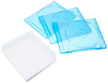 Load image into Gallery viewer, ELECOM CD/DVD/Blu-ray case Standard Size 1 Sheet storable 3 Pieces Set [Clear Blue] CCD-BLU103CBU (Japan Import)
