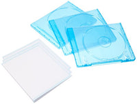 ELECOM CD/DVD/Blu-ray case Standard Size 1 Sheet storable 3 Pieces Set [Clear Blue] CCD-BLU103CBU (Japan Import)