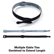 Load image into Gallery viewer, Reusable Cable Ties 1/2&quot; x 8&quot; for Cable Management and Organizing Cords - 60 Pack (Black)
