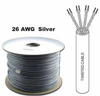4 Twisted Pair 26 AWG Standed Silver Satin Phone/Data Cable
