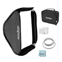 Godox Softbox 80cm x 80cm Portable Collapsible Softbox with Quick Release Bowens Mount Speedring Adapter for Studio Photography - 32