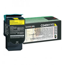 Load image into Gallery viewer, C540H1YG Genuine Lexmark High-Yield Toner Cartridge, 2000 Page-Yield, Yellow
