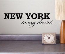 Load image into Gallery viewer, New york in my heart...Vinyl Decal Matte Black Decor Decal Skin Sticker Laptop
