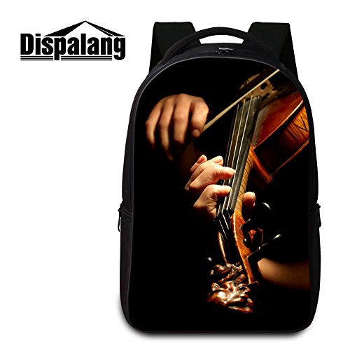 Generic Violin Printed Backpack for Laptop 14 inch School Backpacks for College Girls Women Traveling Bag