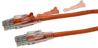 NTW 10' Lockable CAT6 Patented net-Lock RJ45 Ethernet Network Patch Cable (UTP), Snagless, Orange (NL-U6K-010OR)