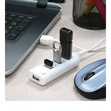 Load image into Gallery viewer, New Mini 4 Port USB 2.0 High Speed Hub Splitter 480 Mbps for PC Laptop White
