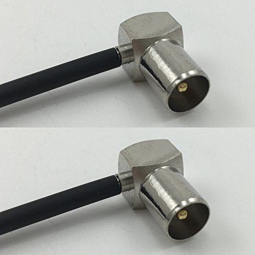 12 inch RG188 DVB Pal Male Angle to DVB Pal Male Angle Pigtail Jumper RF coaxial cable 50ohm Quick USA Shipping