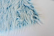 Load image into Gallery viewer, Faux Mongolian Fur Photography Prop, Newborn Prop, Basket Stuffer, Layering Blanket, Rug (Medium, 20&quot;x36&quot;, Frosted Turquoise)
