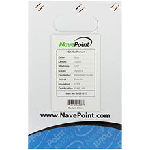 Load image into Gallery viewer, NavePoint Cat5e Plenum Jacket, 1000ft, Blue, Solid Bare Copper Bulk Ethernet Cable, 350MHz, 24AWG 4 Pair, Unshielded Twisted Pair (UTP)
