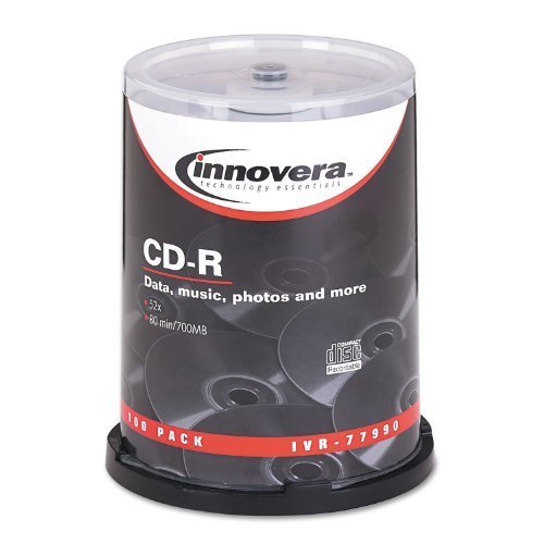 Innovera 77990 CD Recordable Media - CD-R - 52x - 700 MB - 100 Pack Spindle