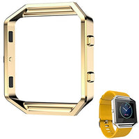 Fitbit Blaze Frame Gold, AISPORTS Fitbit Blaze Accessory Frame Stainless Steel Metal Watch Frame Holder Shell Replacement Housing Protective Case Cover for Fitbit Blaze Smart Watch