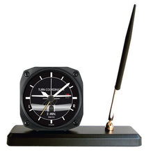 Load image into Gallery viewer, Trintec 2060 Series NV Aviation 2 Minute Turn and Bank Desk Pen Set with Alarm Clock 3.5
