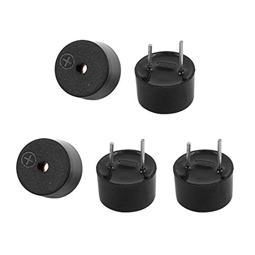 Aexit 5Pcs 3V Security & Surveillance Miniature Active Buzzer Magnetic Long Continous Beep Tone 9mm Horns & Sirens x 5.5mm